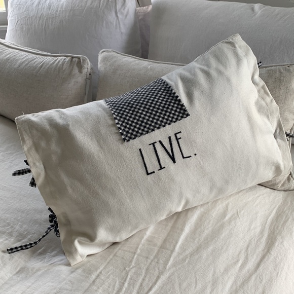 Rae Dunn feather pillow bed accent - Picture 2 of 9